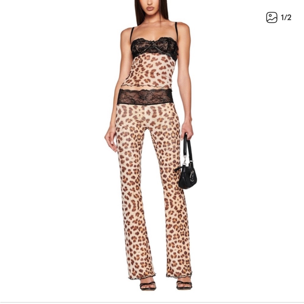 I.AM.GIA Leopard Print Flare Pants Set